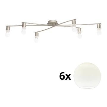 Eglo - LED loftlampe MY CHOICE 6xE14/4W/230V  krom/hvid