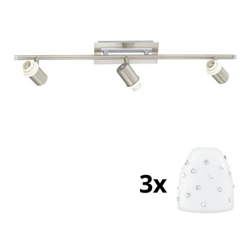 Eglo - LED Spotlampe MY CHOICE 3xE14/40W/230V krom/hvid