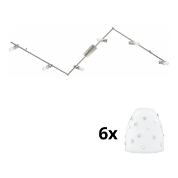 Eglo - LED spotlampe MY CHOICE 6xE14/4W/230V krom/hvid