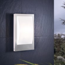 Eglo - LED Udendørs væglampe dæmpbar 1xE27/9W/230V IP44 mat krom
