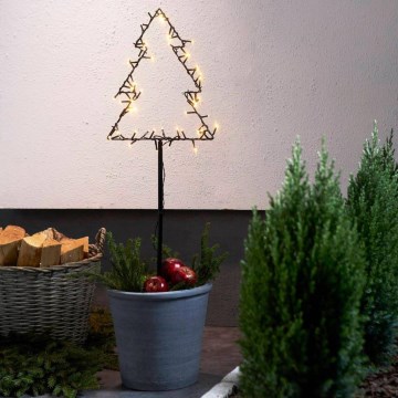 Eglo - Udendørs LED juledekoration LED/4xAA IP44 træ