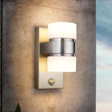 Eglo - Udendørs LED væglampe med sensor 2xLED/6W IP44