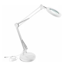Extol - LED bordlampe dæmpbar med forstørrelsesglas LED/8W/5V 2900/4500/7500K hvid