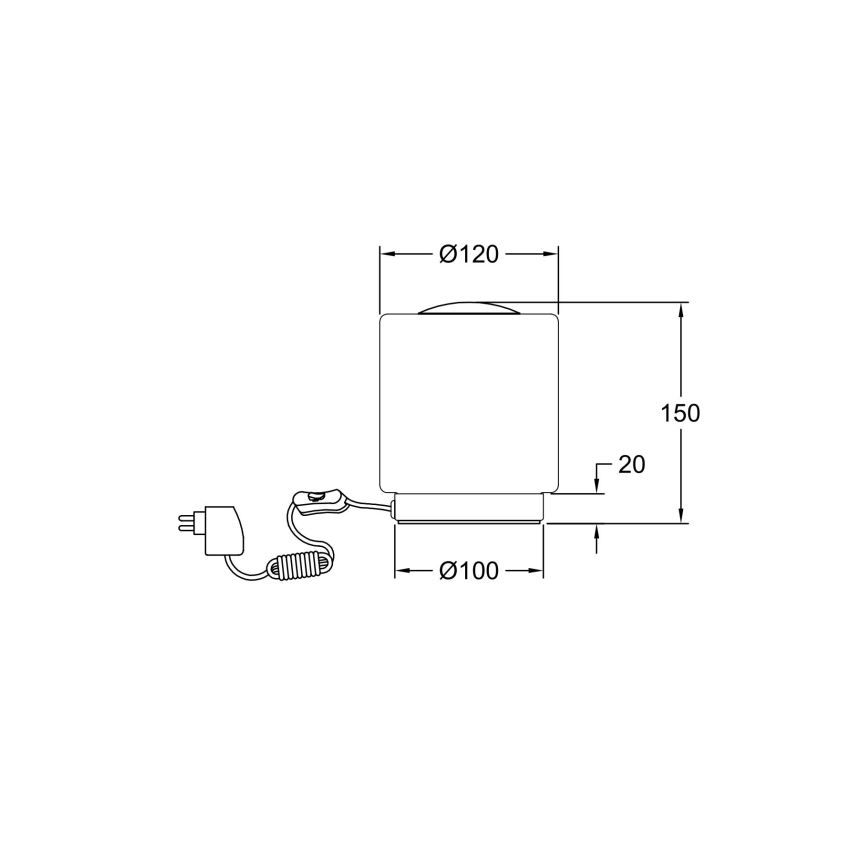 Fabas Luce 3257-30-138 - LED Bordlampe dæmpbar med touch-funktion SIMI LED/8W/230V sølvfarvet