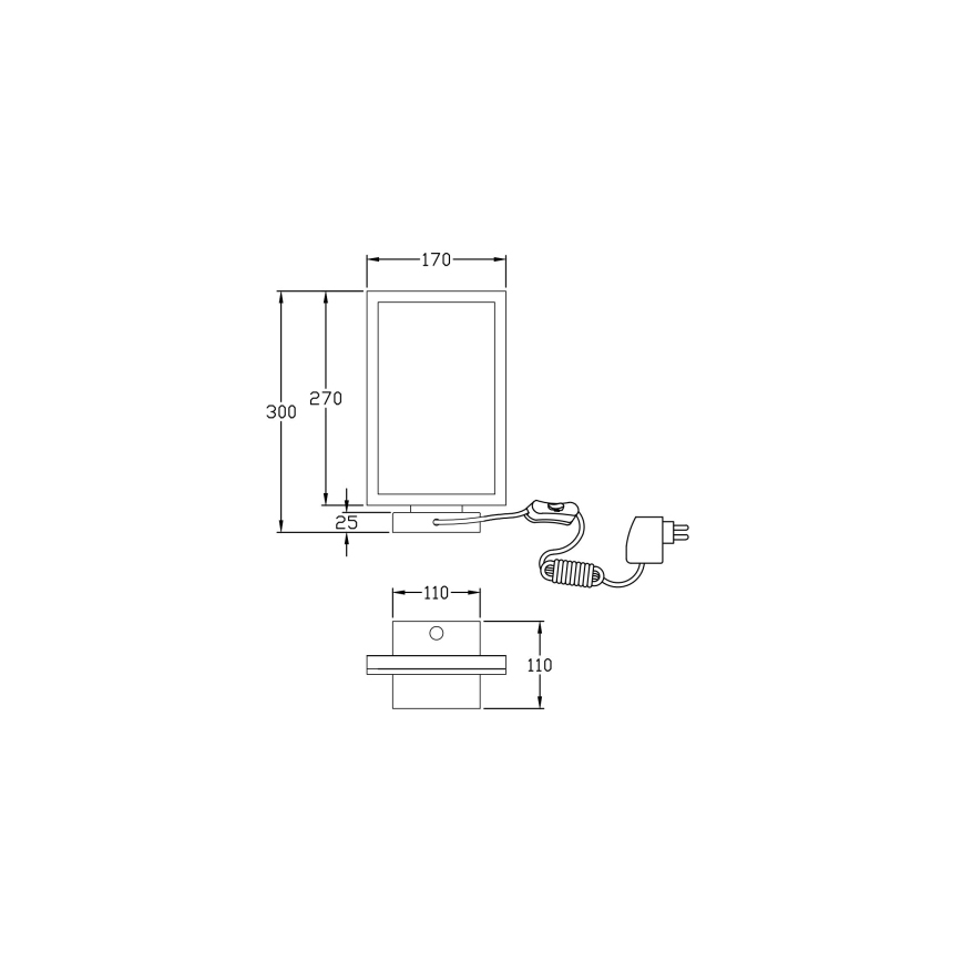 Fabas Luce 3394-30-225 - LED bordlampe dæmpbar BARD LED/15W/230V guldfarvet