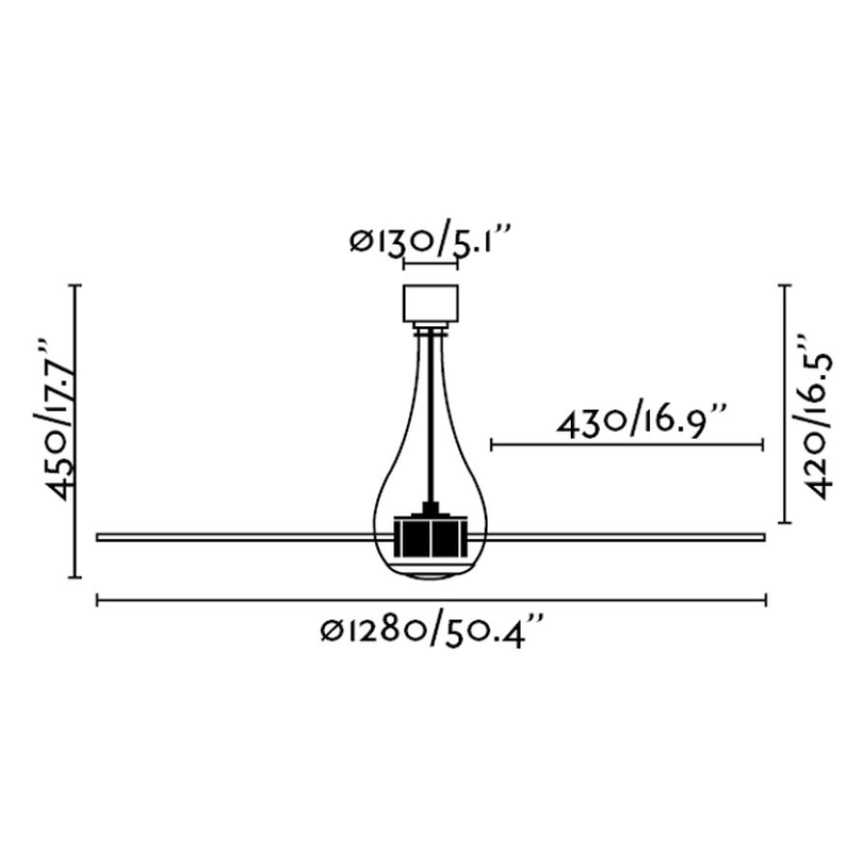 FARO 33382 - Loftventilator MINI ETERFAN + fjernbetjening