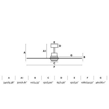 FARO 33517DC - Loftventilator MINI LANTAU træ/sort + fjernbetjening