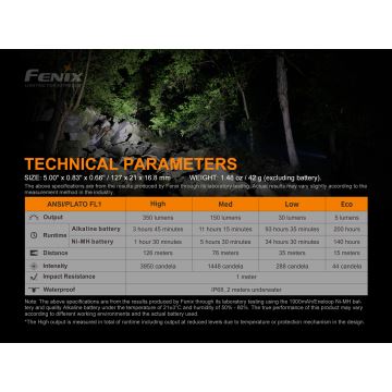 Fenix E20V20 - LED lommelygte LED/2xAA IP68 350 lm 200 timer