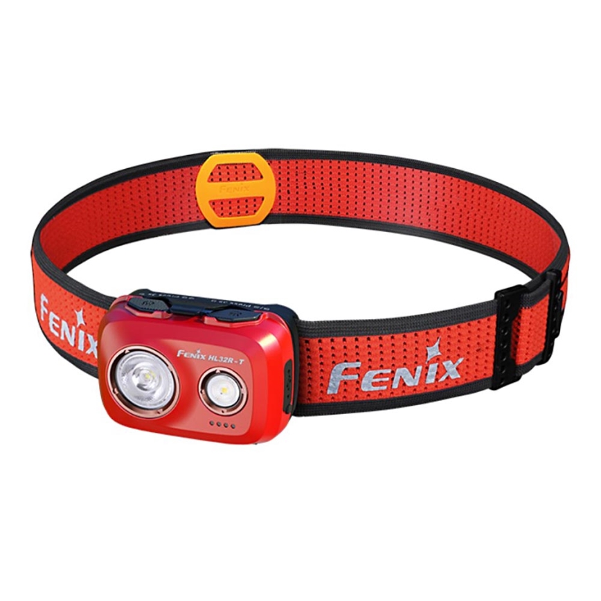 Fenix HL32RTRED - Genopladelig LED pandelampe LED/USB IP66 800 lm 300 timer rød/orange