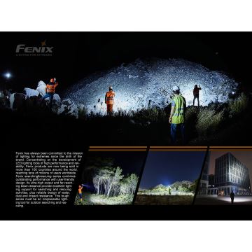 Fenix LR50R - LED lommelygte genopladelig 4xLED/USB IP68 12000 lm 58 timer