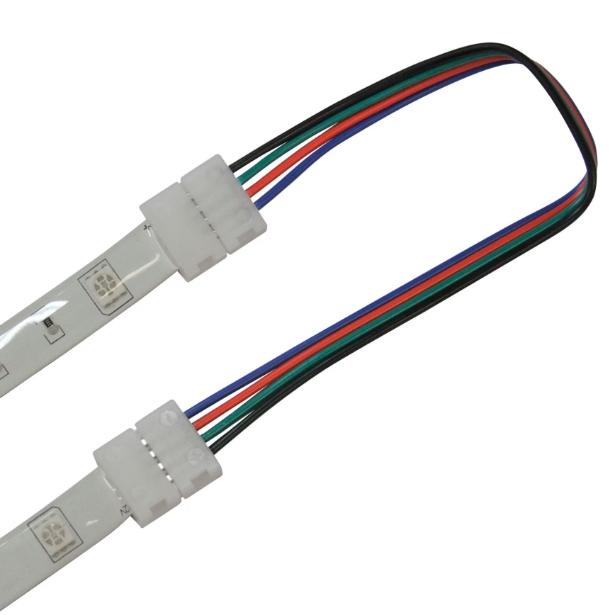 Fleksibel bifacial connector til RGB LED strips 4pin 10 mm