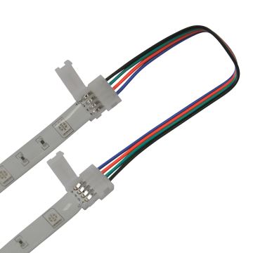 Fleksibel bifacial connector til RGB LED strips 4pin 10 mm