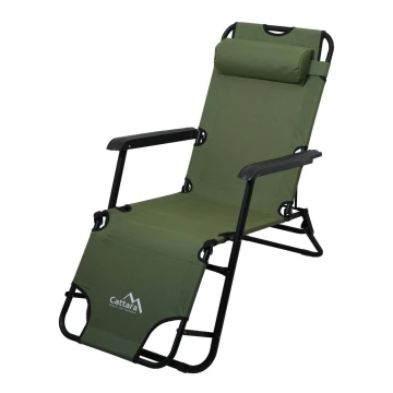 Foldbar stol justerbar grøn/sort