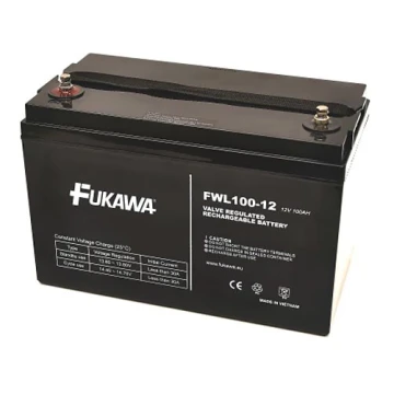 FUKAWA FWL 100-12 - Bly-syre batteri 12V / 100 Ah / gevind M6