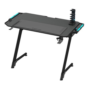 Gamer-bord SNAKE med LED-lys RGB-baggrundslys 100x60 cm sort
