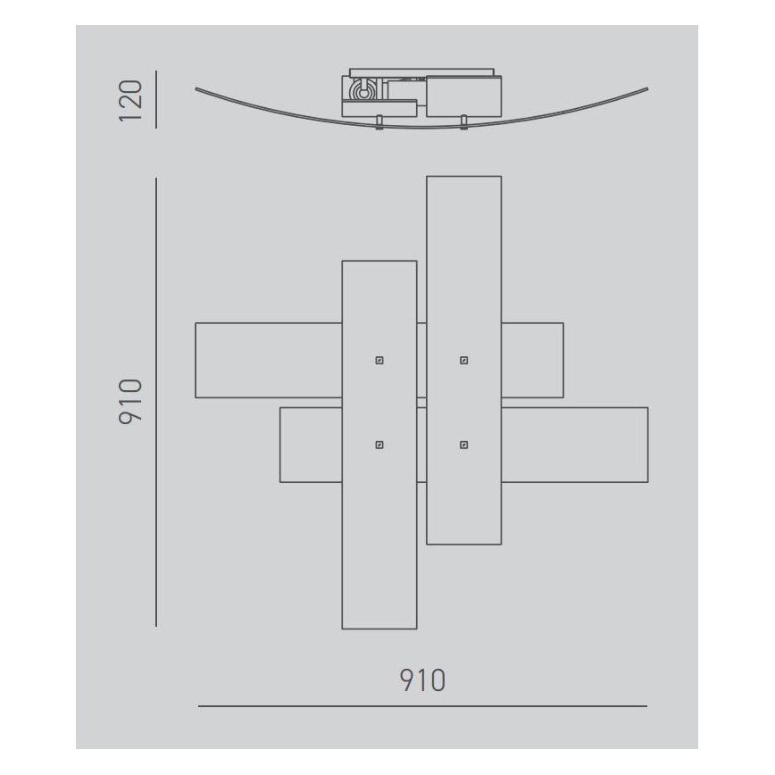 Gea Luce LARA P G oro - Loftlampe LARA 4xE27/52W/230V 91 cm guldfarvet