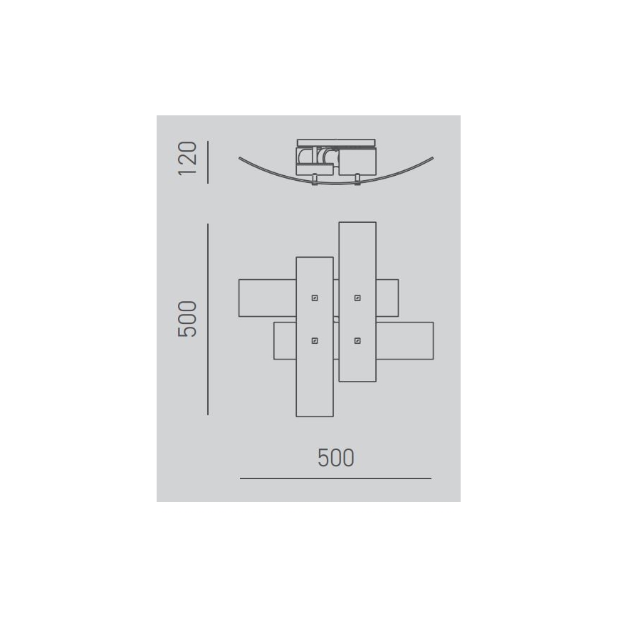 Gea Luce LARA P P oro - Loftlampe LARA 2xE27/52W/230V 50 cm guldfarvet