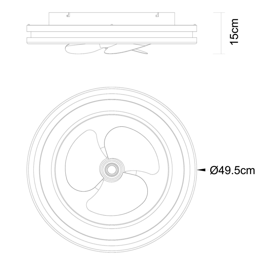 Globo - LED Loftlampe med ventilator dæmpbar LED/30W/230V 2700-6500K sort + fjernbetjening