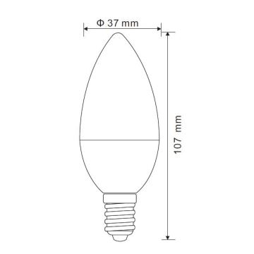 Globo - LED-pære dæmpbar E14/5W/230V 4000K