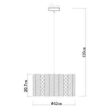 Globo - Pendel 1xE27/60W/230V guldfarvet/sort