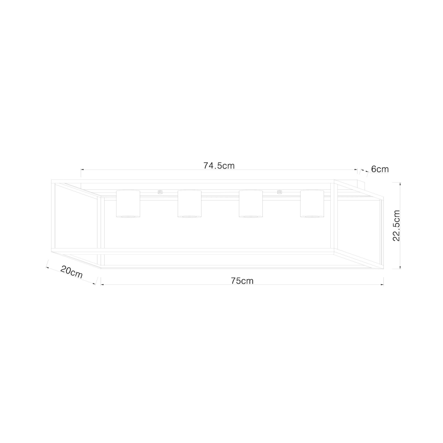 Globo - Loftlampe 4xE27/60W/230V