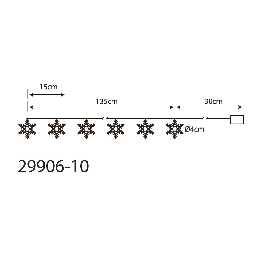 Globo 29906-10 - LED dekorativ kæde 10xLED/0,03W/2xAA