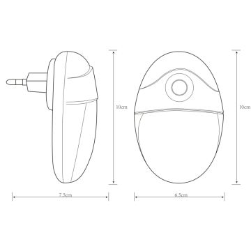 Globo - LED Vågelampe med sensor 4xLED/0,6W/230V 6500K