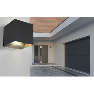 Globo - Udendørs LED væglampe 2xLED/3W/230V IP44 sort