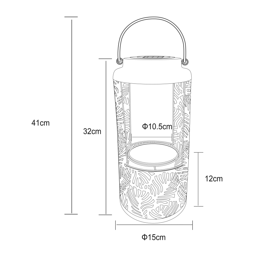 Globo - LED solcellelampe LED/0,06W/3V 3000K IP44