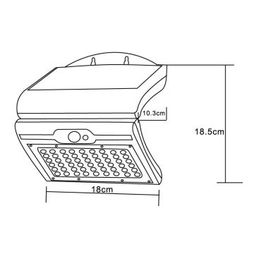 Globo - LED solcellelampe med sensor LED/3,5W/3,7V 7000K IP44