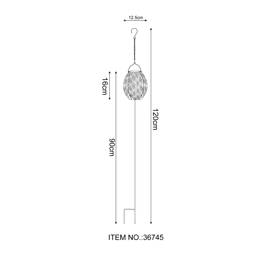 Globo - LED solcellelampe 03.01.2001 LED/0,06W/3,2V 3000K IP44