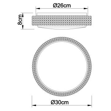 Globo - LED loftlampe LED/12W/230V 2700/4200/6500K diameter 30 cm