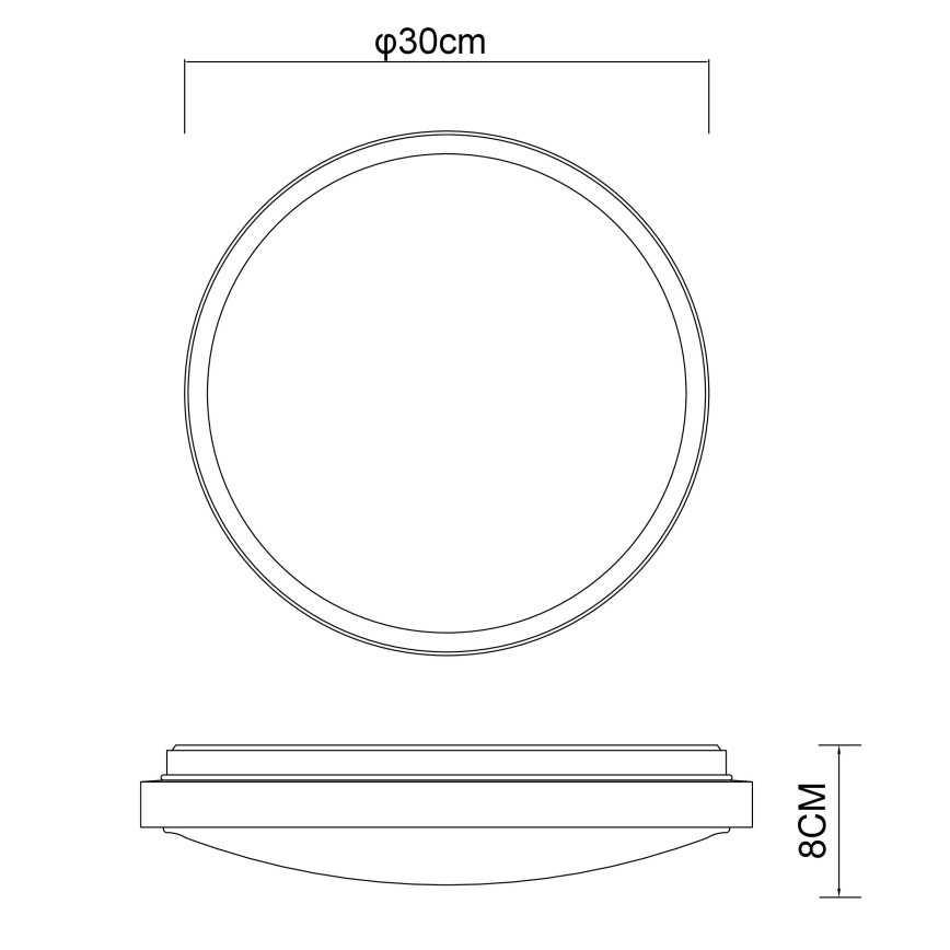 Globo - LED loftlampe LED/12W/230V 3000/4500/6000K diameter 30 cm