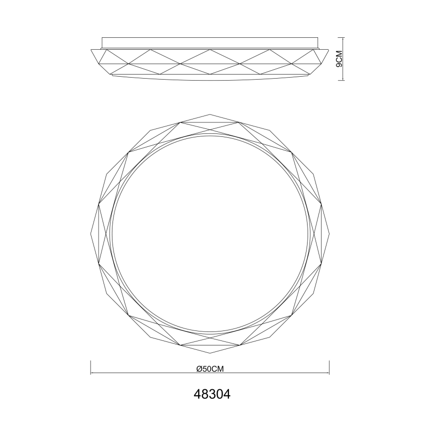 Globo - LED loftlampe dæmpbar RGB-farver LED/48W/230V+LED/10W/230V + fjernbetjening