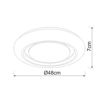 Globo - LED loftlampe dæmpbar LED/28W/230V + fjernbetjening