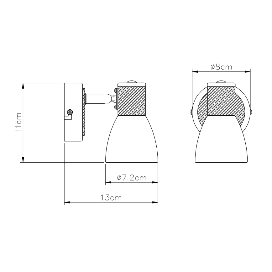 Globo - Spotlampe 1xE14/40W/230V aske