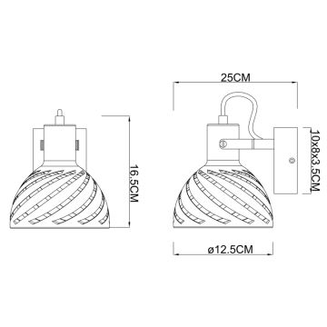 Globo - Vægspotlampe 1xE27/40W/230V