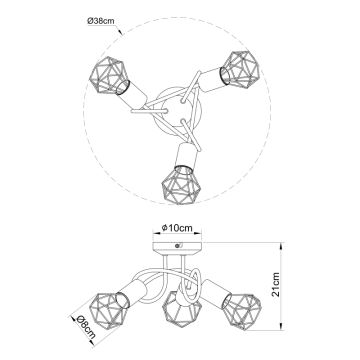 Globo - Lysekrone 3xE14/40W/230V