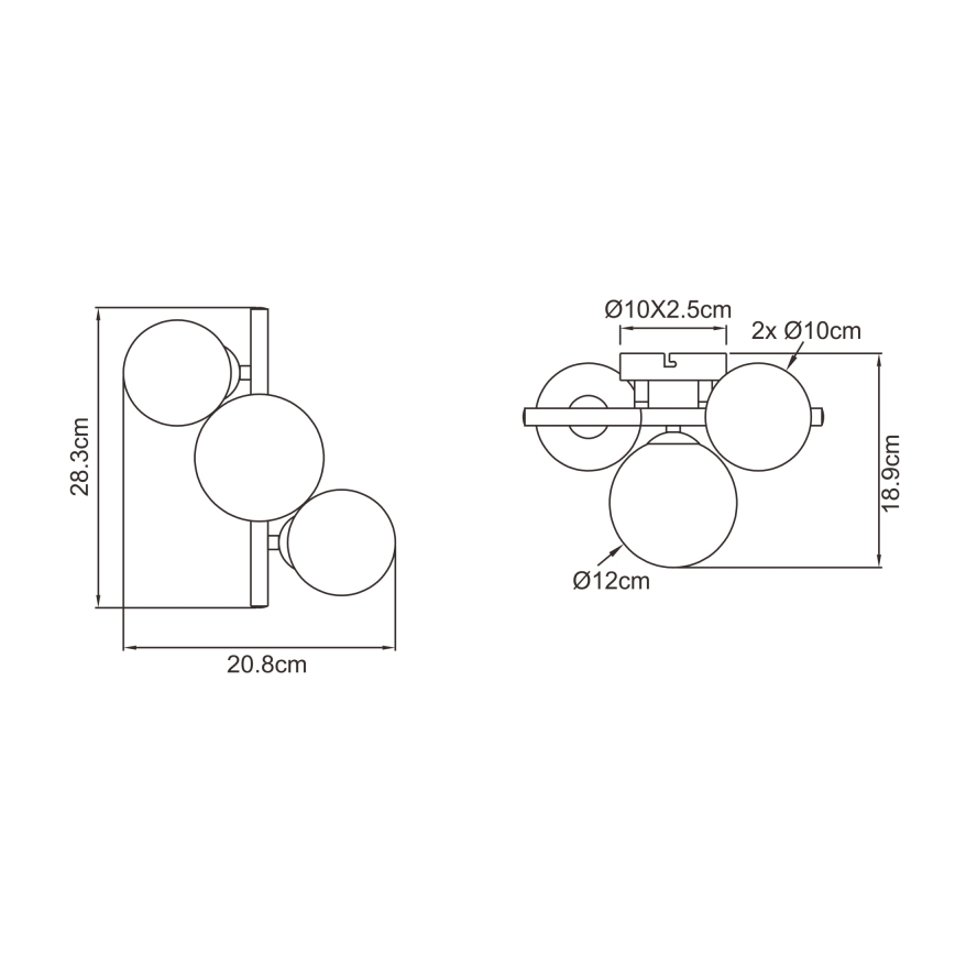 Globo - LED loftsbelysning 3xG9/3W/230V