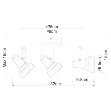 Globo - LED spotlampe 3xLED/4W/230V skinnende krom