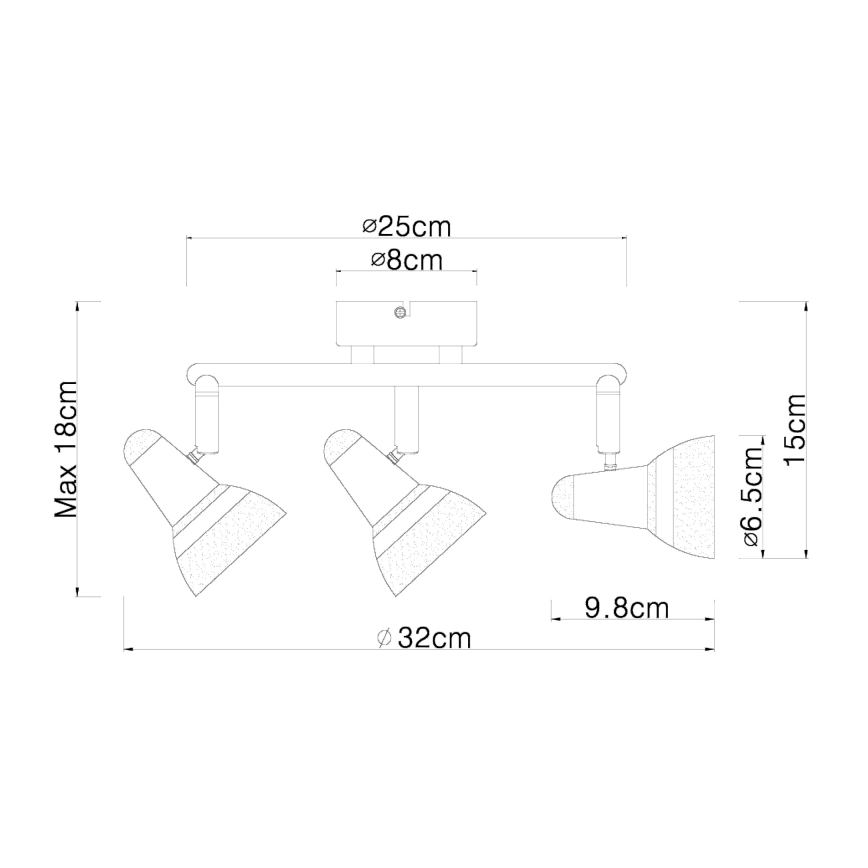 Globo - LED spotlampe 3xLED/4W/230V skinnende krom