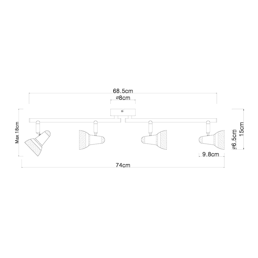 Globo - LED spotlampe 4xLED/4W/230V skinnende krom