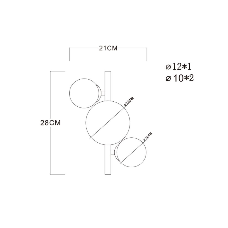 Globo - LED loftlampe 3xG9/3W/230V messing