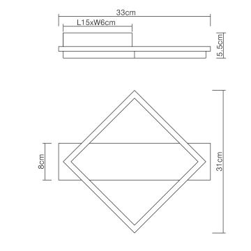 Globo - LED loftlampe LED/12W/230V