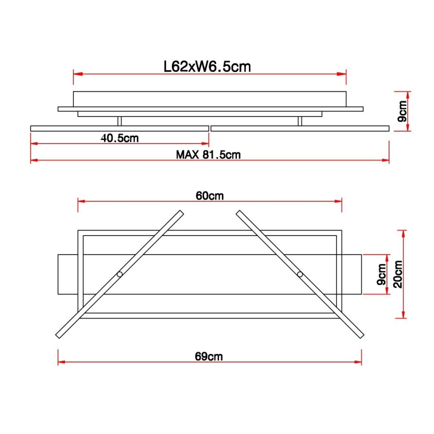 Globo - LED loftlampe LED/32W/230V