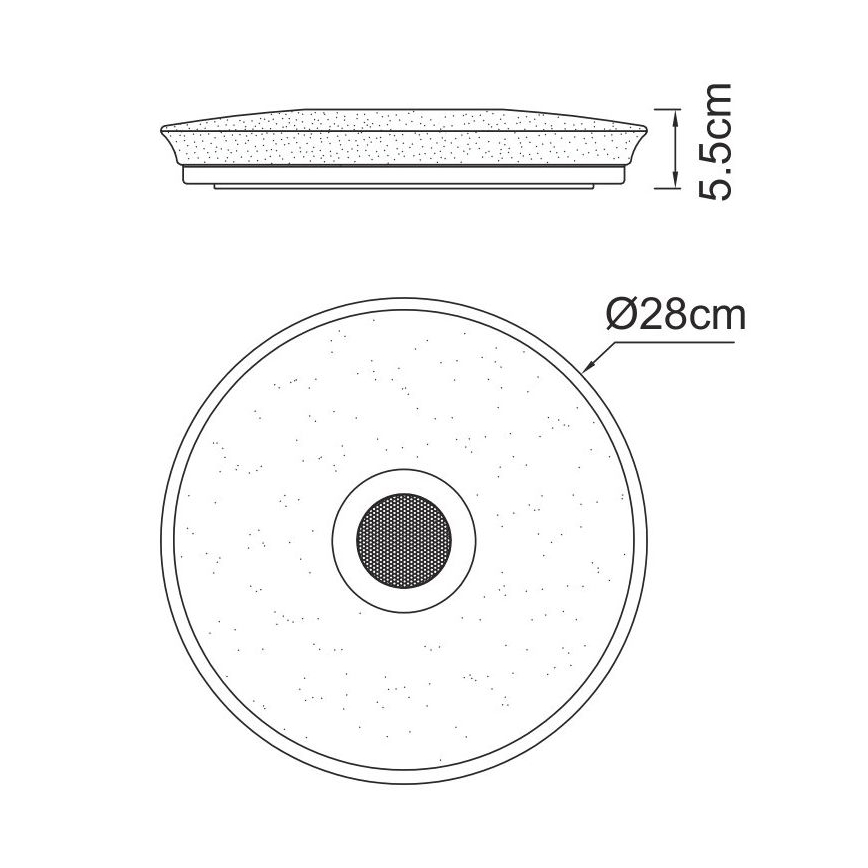 Globo - LED badeværelseslampe dæmpbar m. RGBW-farver og højttaler LED/18W/230V 3000-6500K IP44 + fjernbetjening