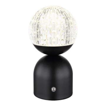 Globo - LED bordlampe m. touch-funktion dæmpbar LED/2W/5V 2700/4000/6500K 1800 mAh sort