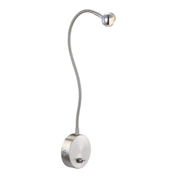 Globo - LED Fleksibel lille lampe LED/3W/230V krom