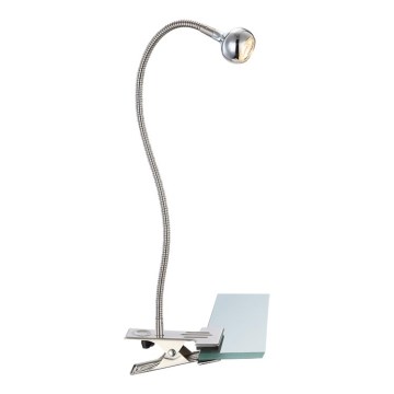 Globo - LED Fleksibel lille lampe med klemme LED/3W/230V krom