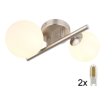 Globo - LED loftlampe 2xG9/3W/230V krom